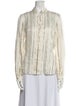 Derek Lam 10 Crosby Silk Striped Button-Up Top