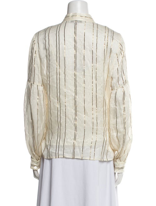 Derek Lam 10 Crosby Silk Striped Button-Up Top