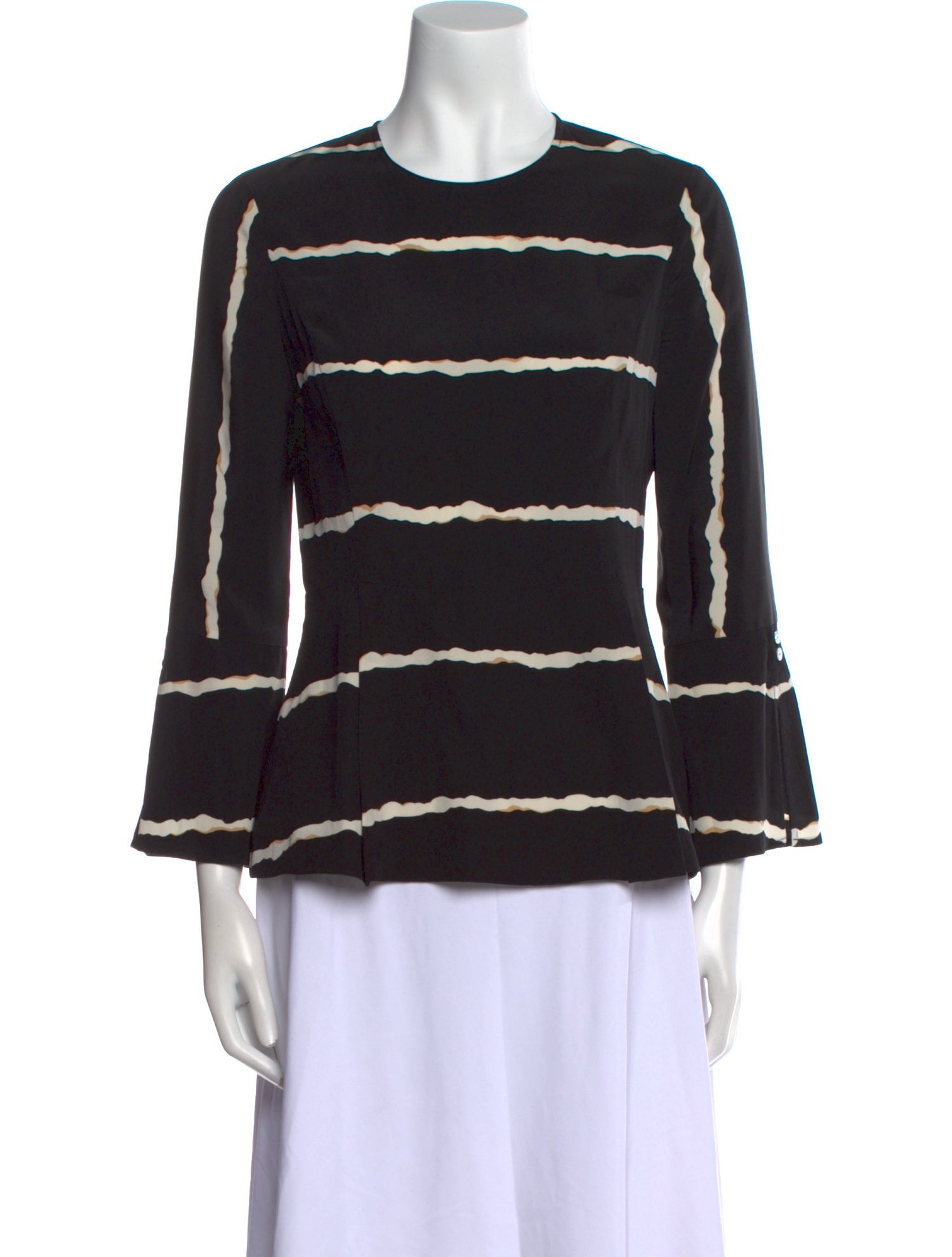 Derek Lam 10 Crosby Silk Striped Tunic