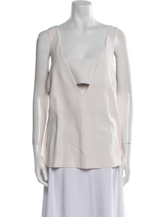 Derek Lam 10 Crosby V-Neck Sleeveless Blouse
