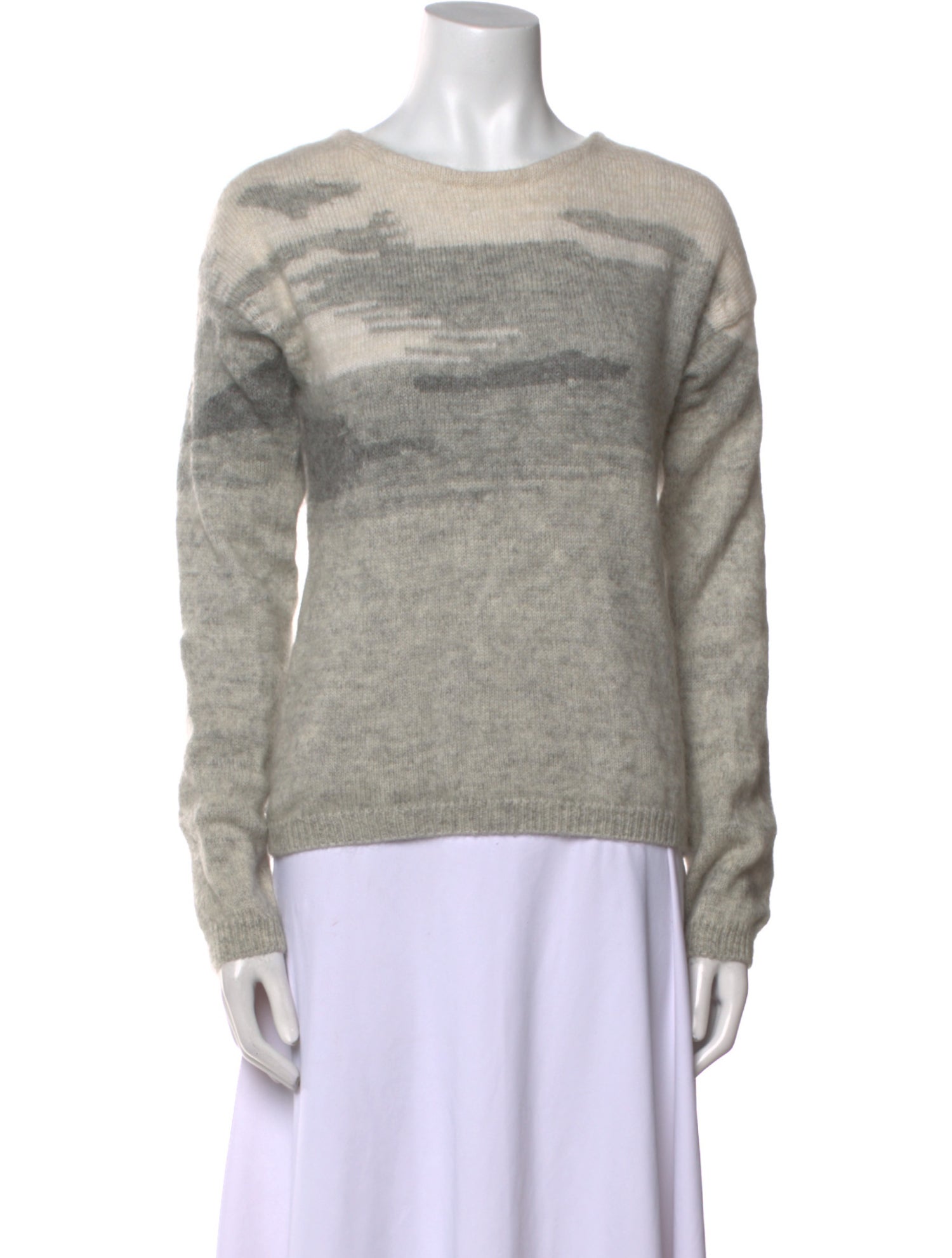 Derek Lam 10 Crosby Printed Bateau Neckline Sweater