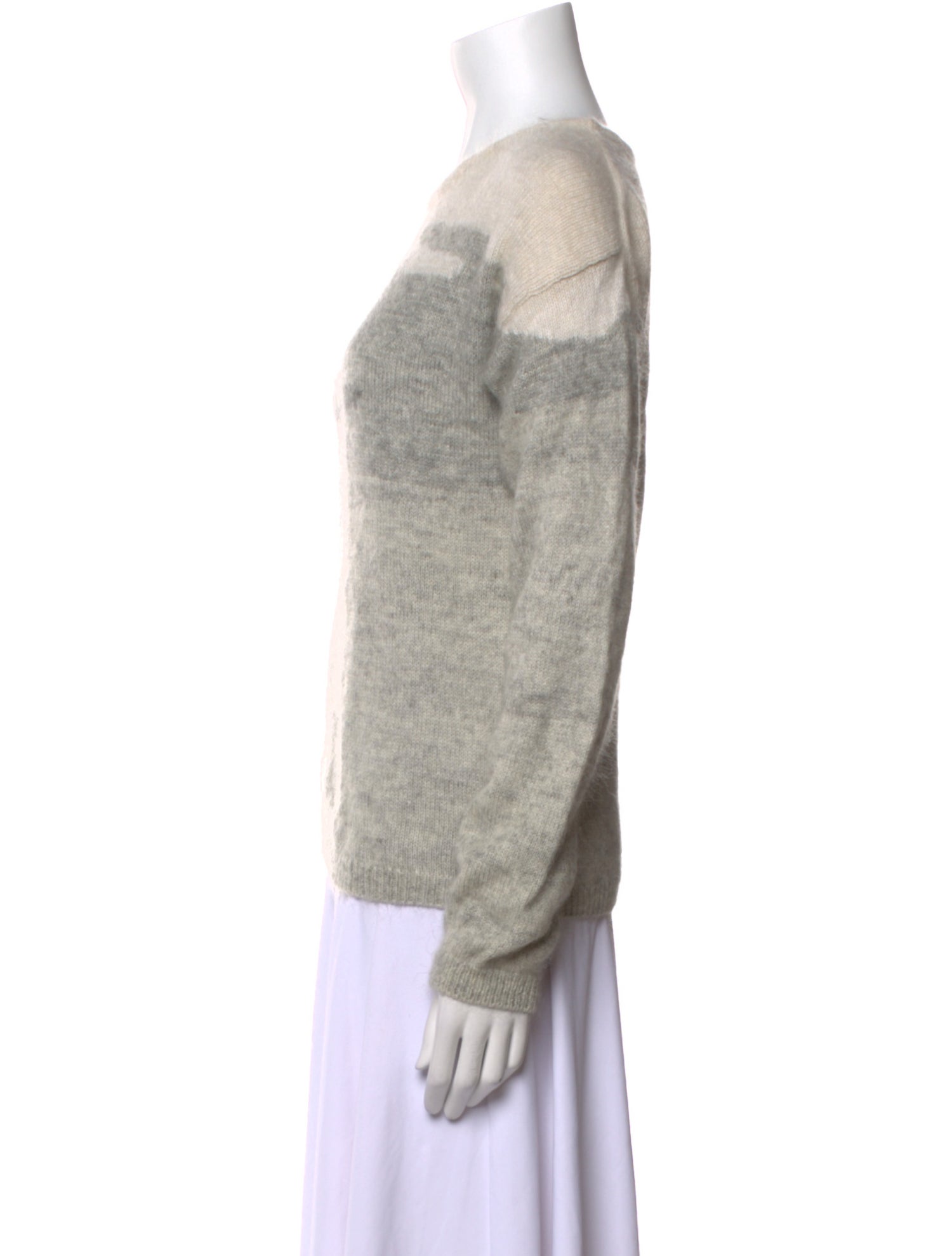 Derek Lam 10 Crosby Printed Bateau Neckline Sweater