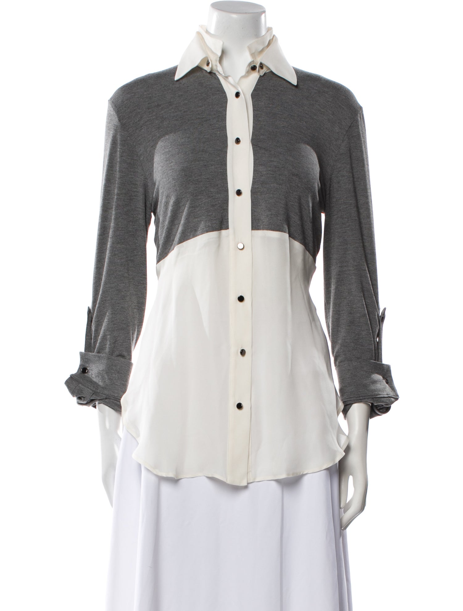 Derek Lam 10 Crosby Long Sleeve Button-Up Top