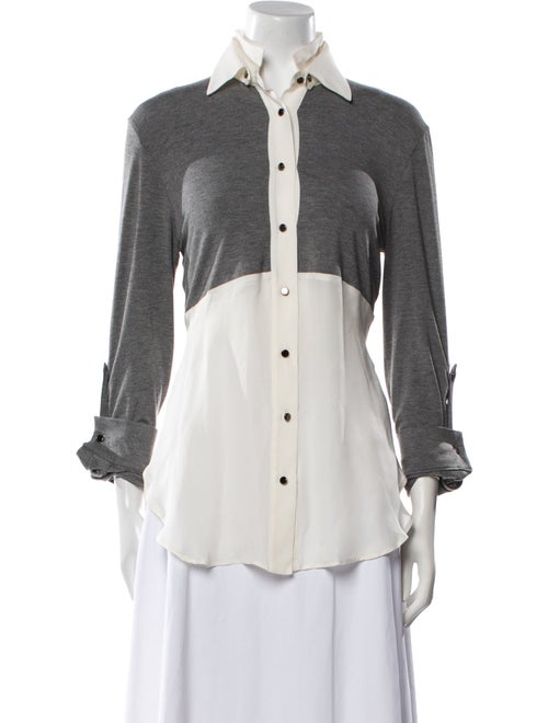 Derek Lam 10 Crosby Long Sleeve Button-Up Top
