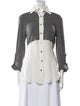 Derek Lam 10 Crosby Long Sleeve Button-Up Top
