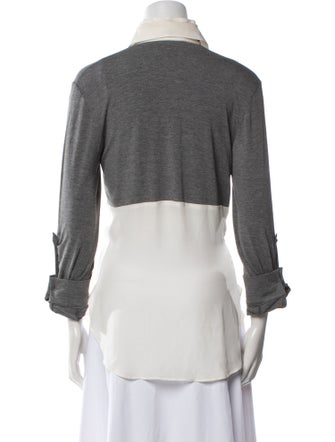 Derek Lam 10 Crosby Long Sleeve Button-Up Top