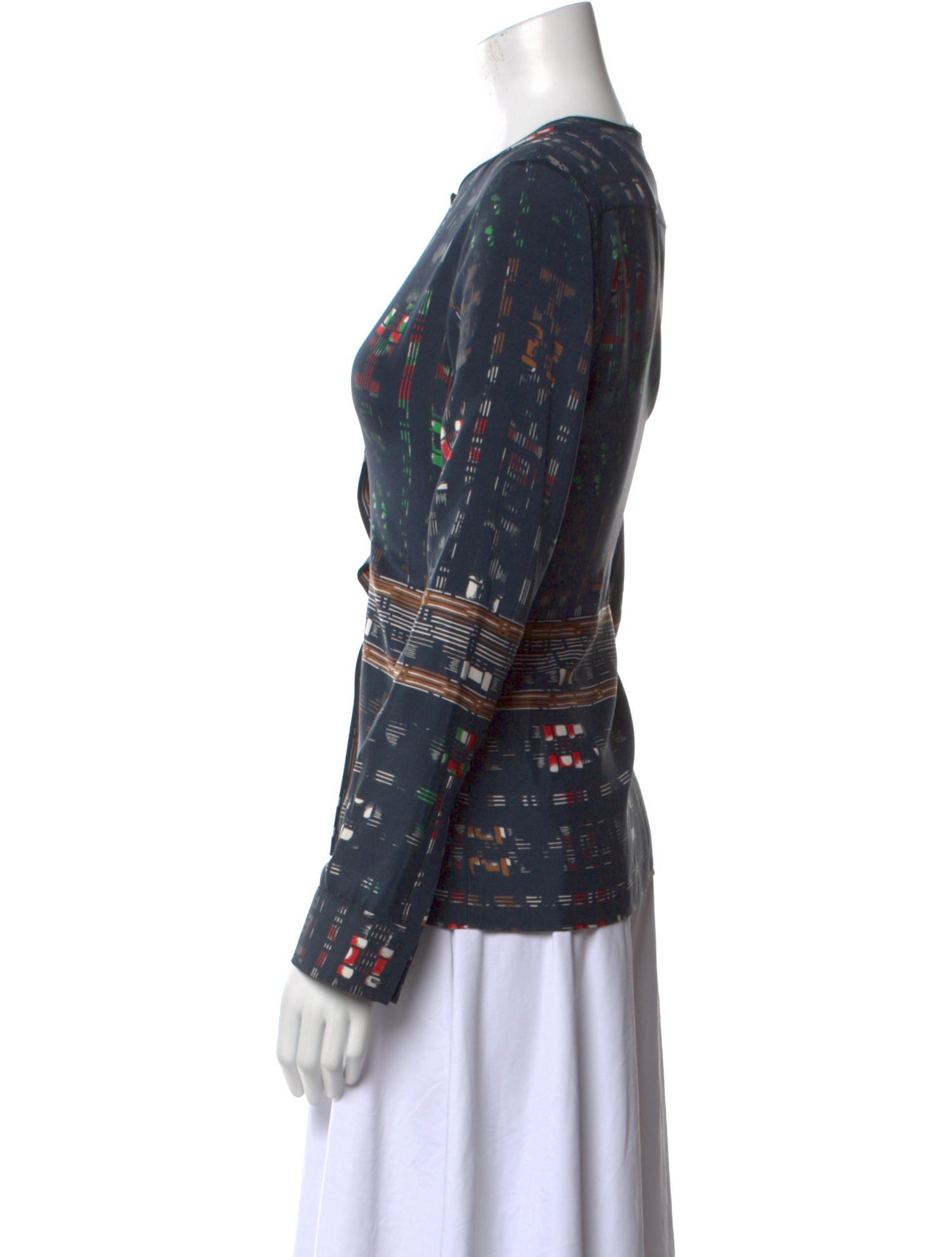 Derek Lam 10 Crosby Silk Printed Blouse