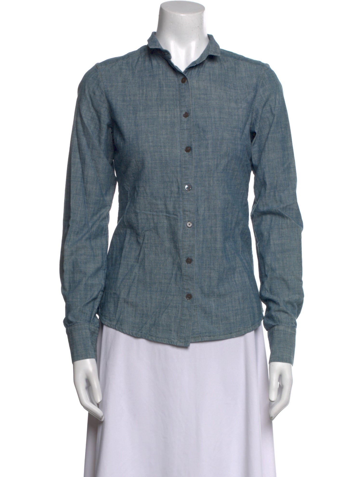 Derek Lam 10 Crosby Long Sleeve Button-Up Top