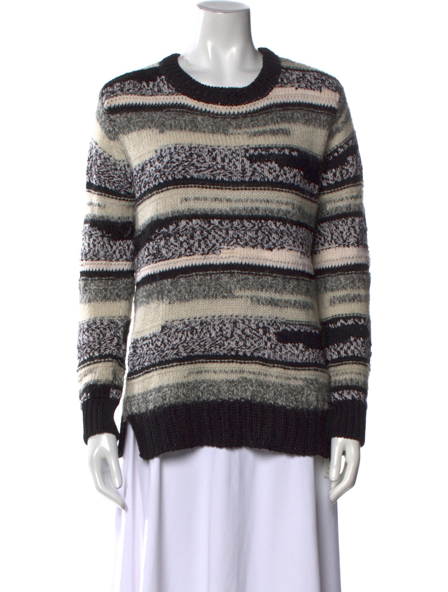 Derek Lam 10 Crosby Striped Crew Neck Sweater