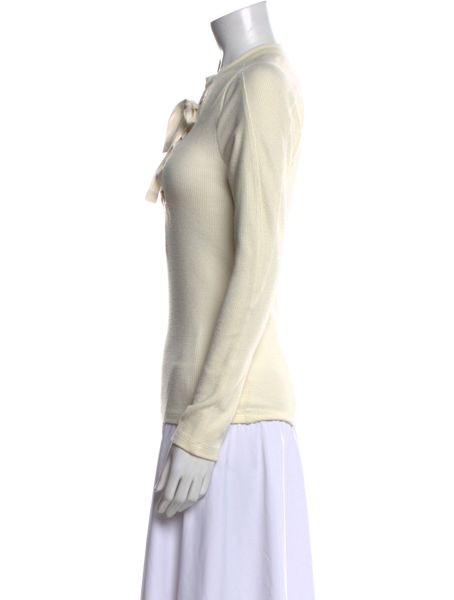 Derek Lam 10 Crosby Tie Neck Long Sleeve Top