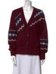 Derek Lam 10 Crosby Printed V-Neck Sweater