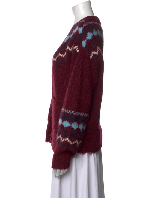 Derek Lam 10 Crosby Printed V-Neck Sweater