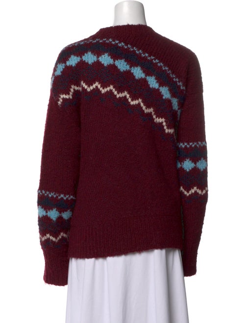 Derek Lam 10 Crosby Printed V-Neck Sweater