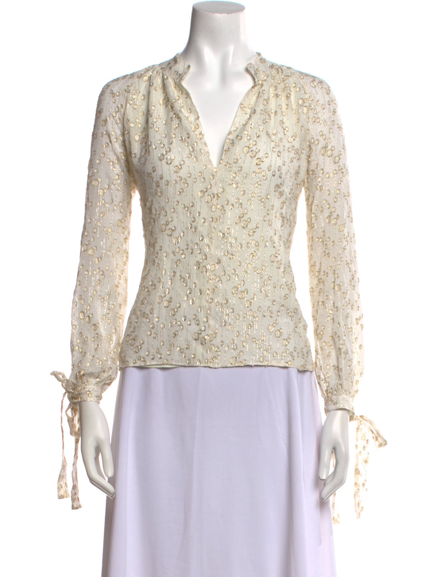 Derek Lam 10 Crosby Silk Printed Top