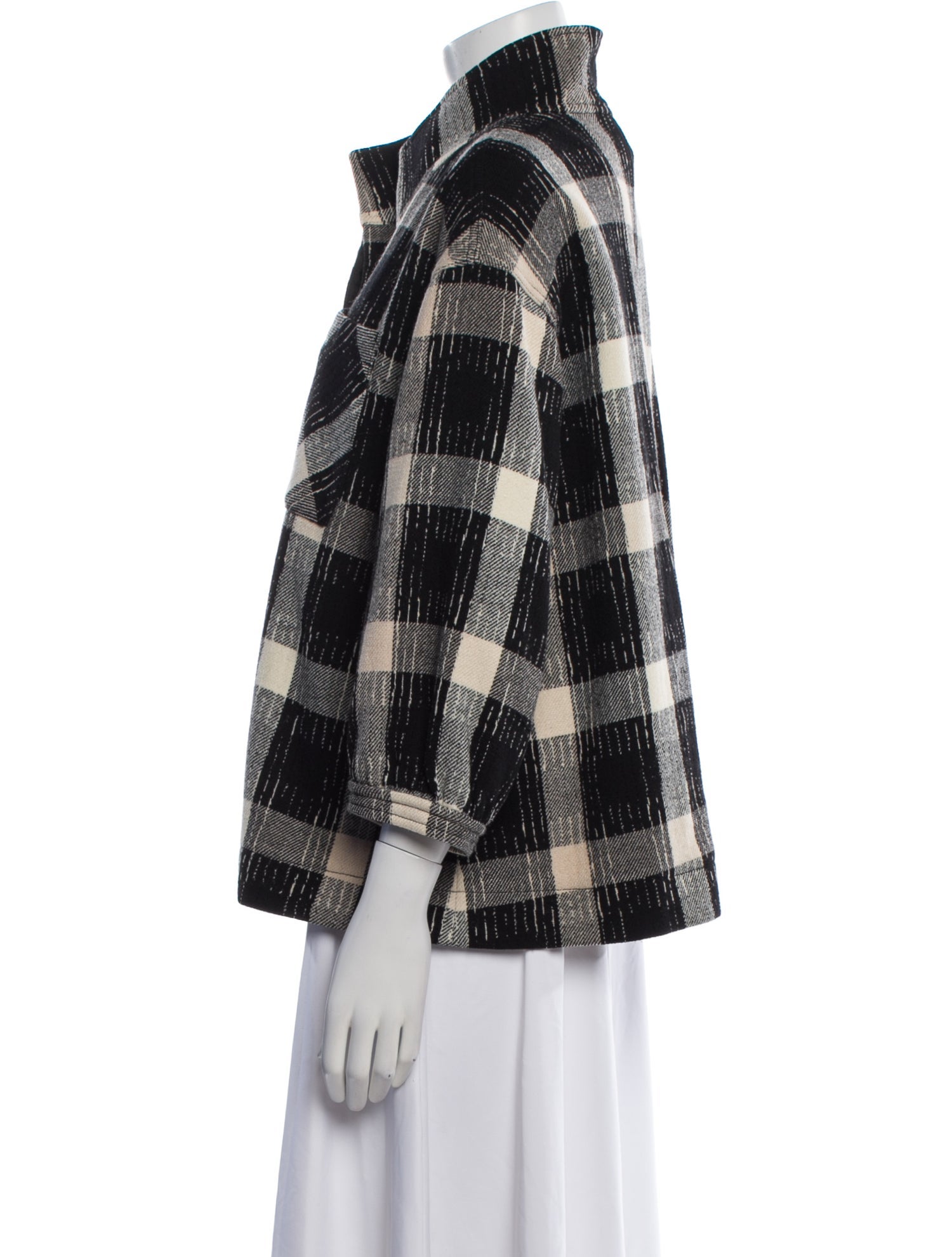 Derek Lam 10 Crosby Wool Plaid Print Jacket