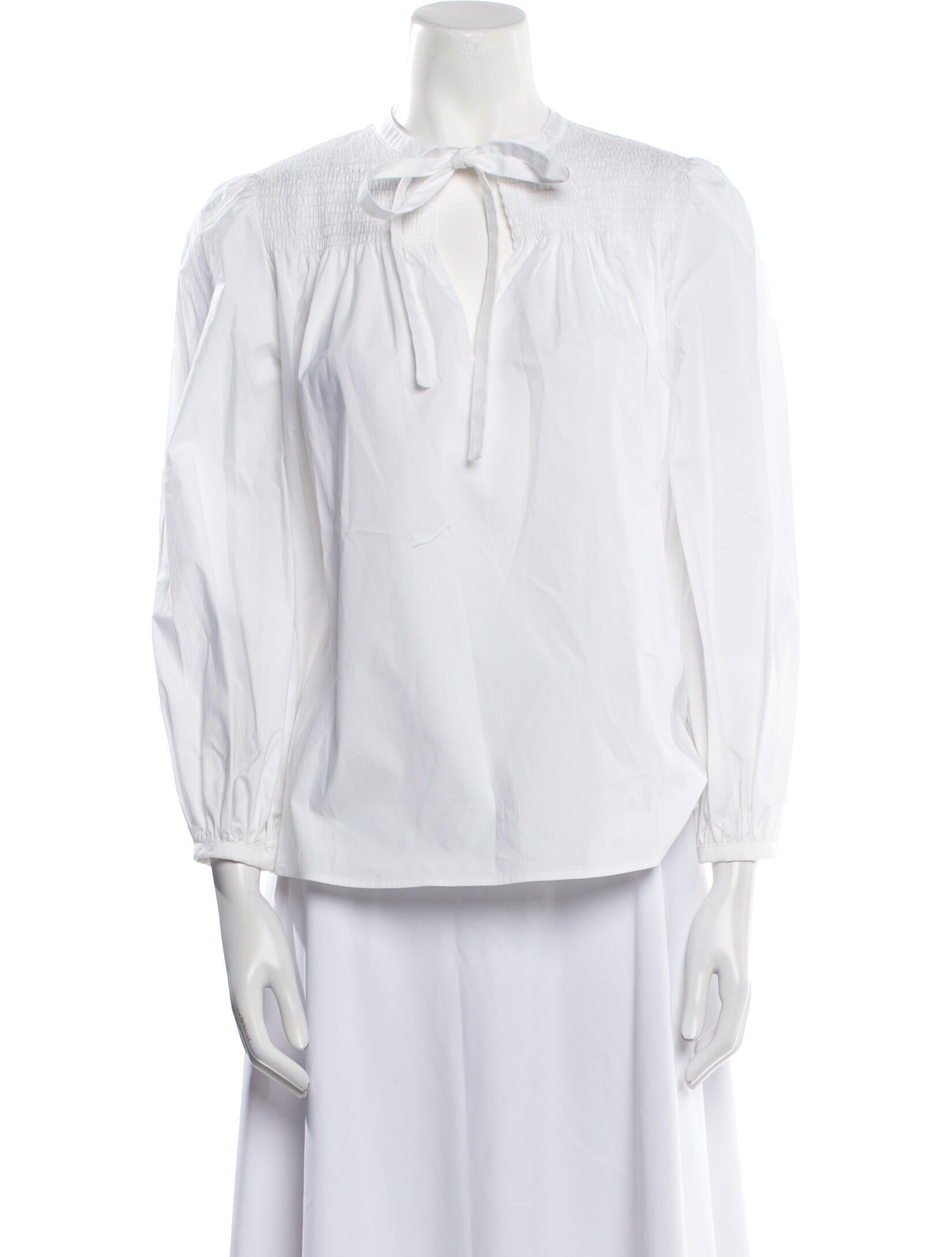 Derek Lam 10 Crosby Tie Neck Three-Quarter Sleeve Blouse w/ Tags