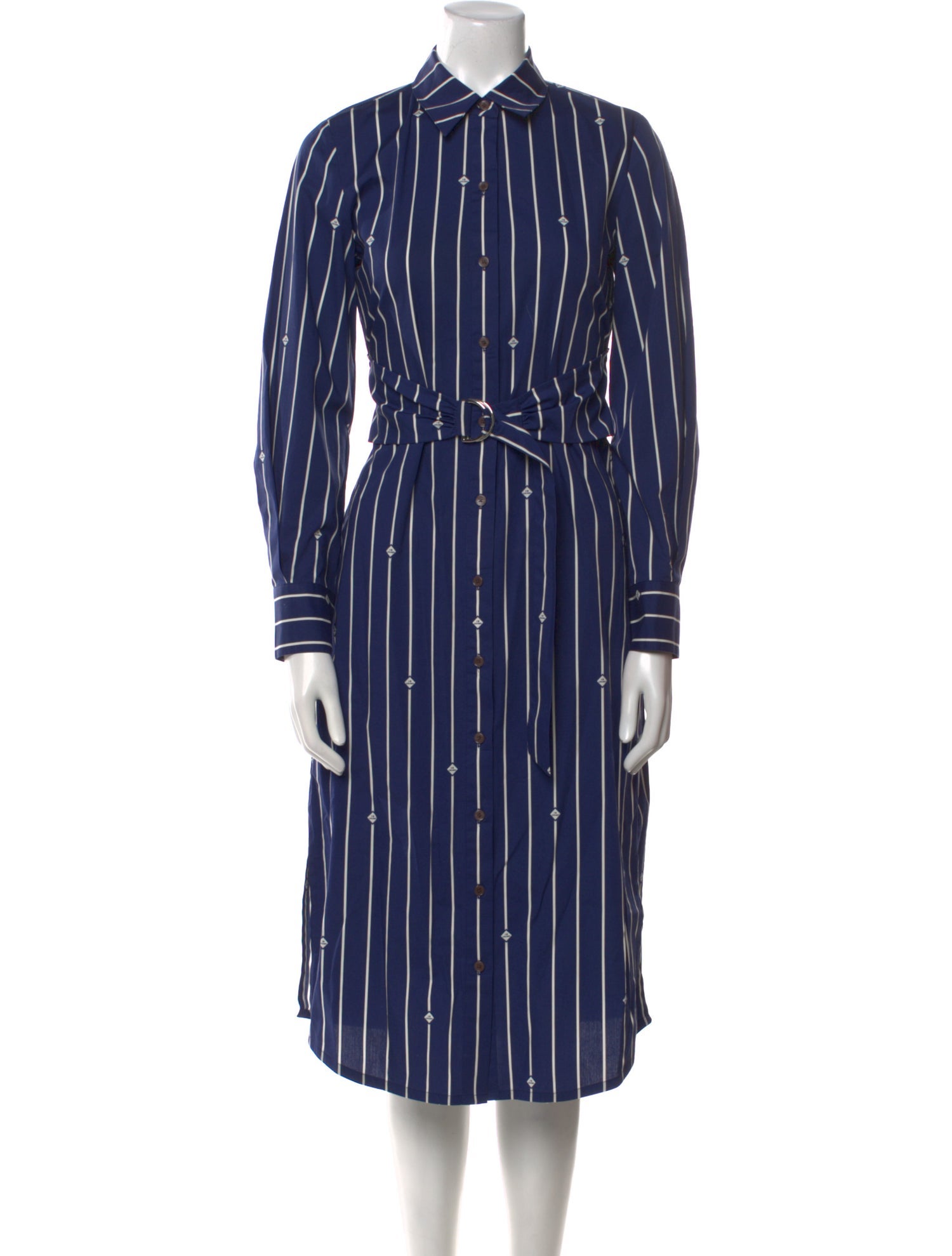 Derek Lam 10 Crosby Striped Midi Length Dress