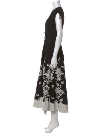 Derek Lam 10 Crosby Graphic Print Long Dress