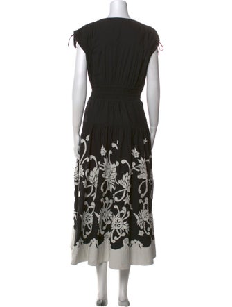 Derek Lam 10 Crosby Graphic Print Long Dress