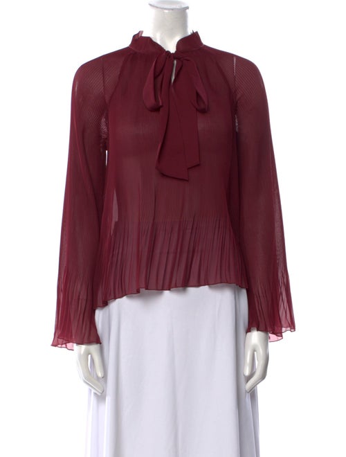 Derek Lam 10 Crosby Mock Neck Long Sleeve Blouse