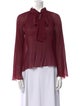 Derek Lam 10 Crosby Mock Neck Long Sleeve Blouse