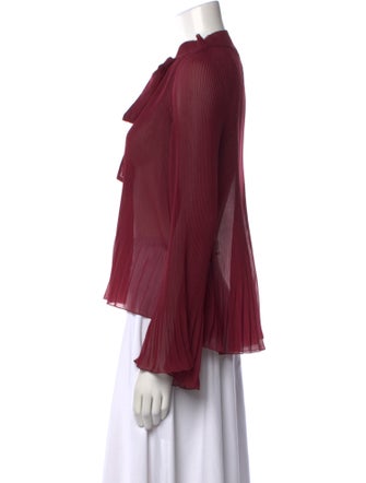 Derek Lam 10 Crosby Mock Neck Long Sleeve Blouse