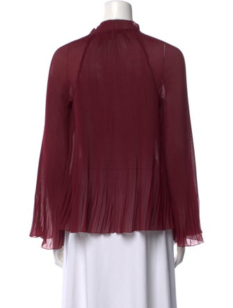 Derek Lam 10 Crosby Mock Neck Long Sleeve Blouse