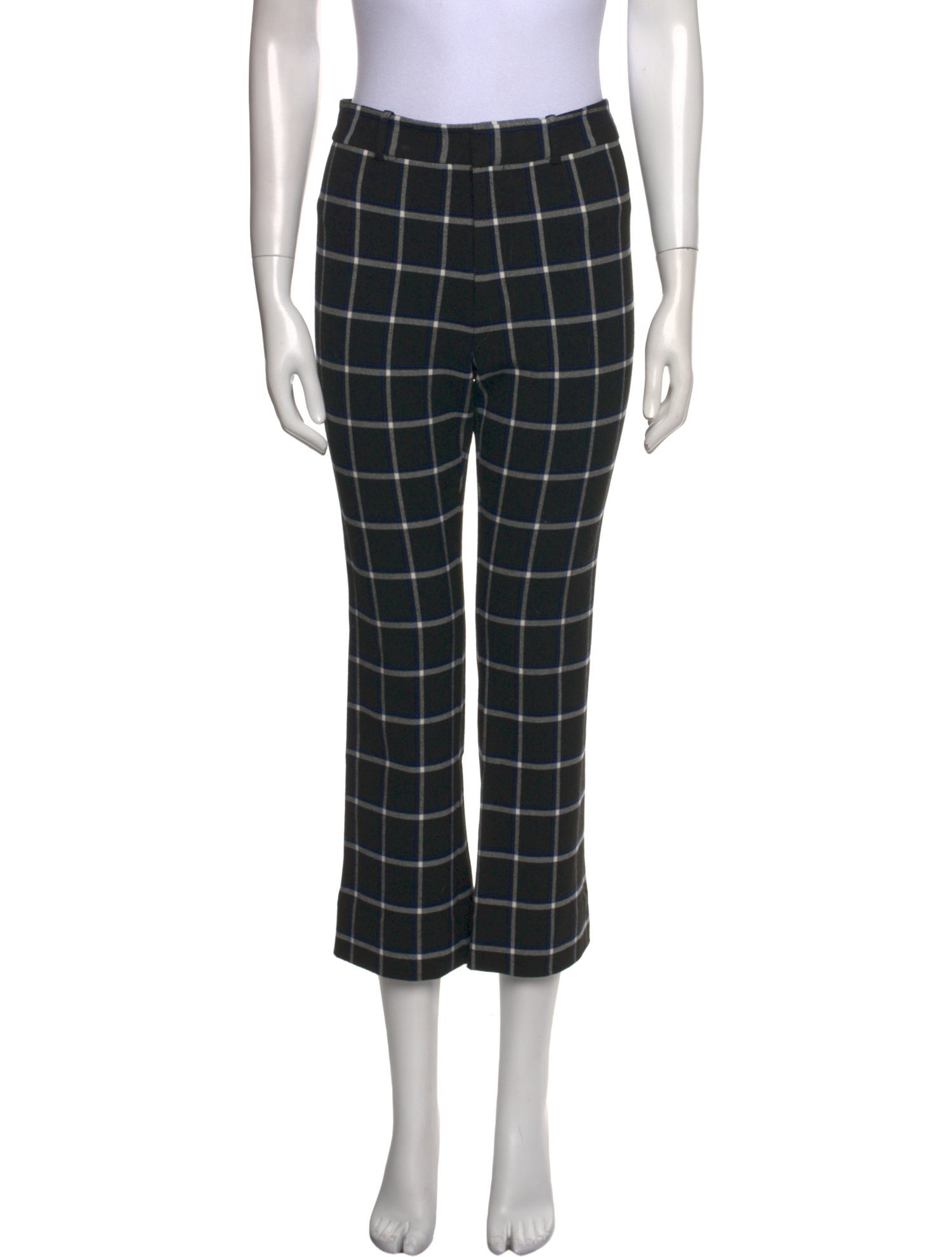 Derek Lam 10 Crosby Plaid Print Straight Leg Pants