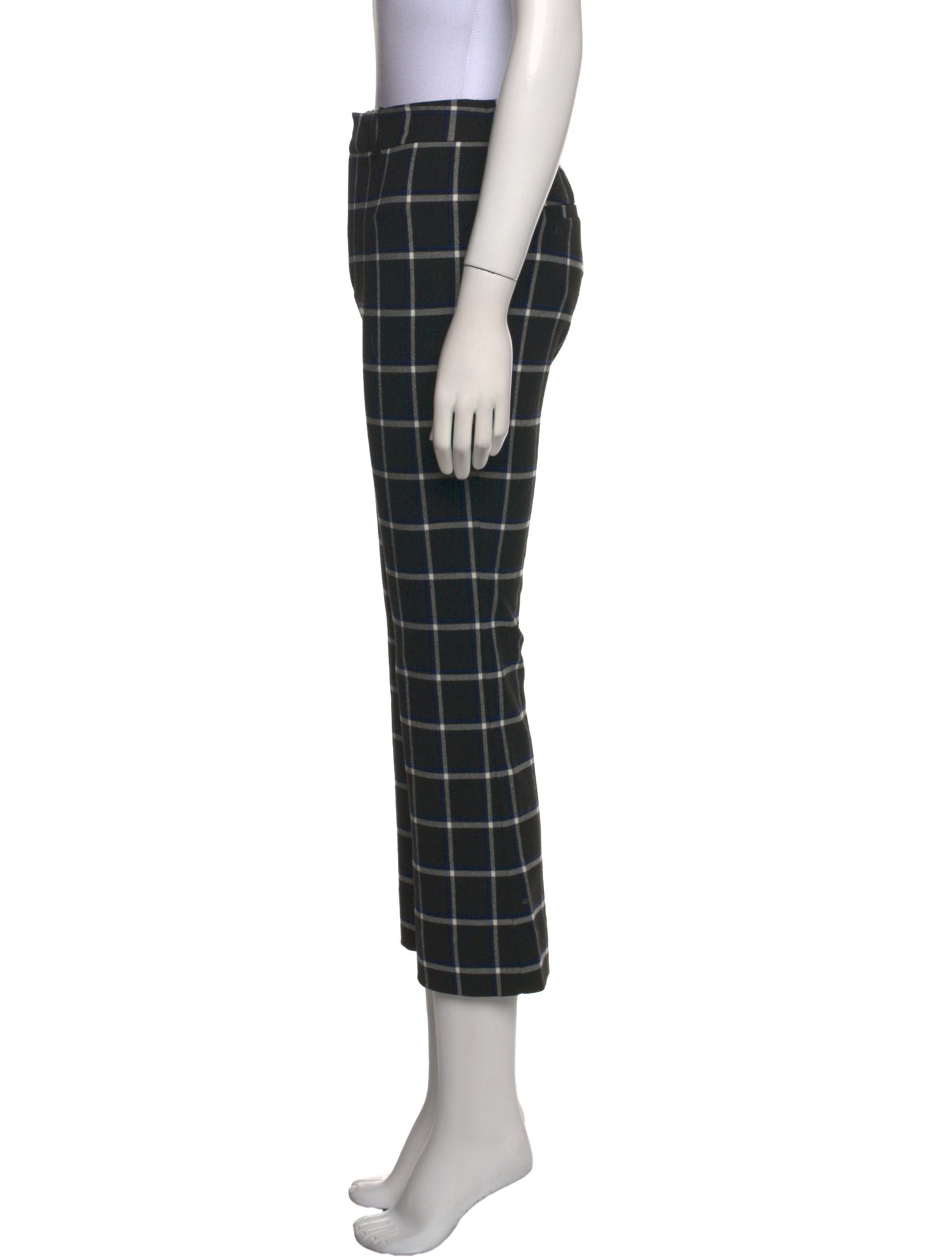 Derek Lam 10 Crosby Plaid Print Straight Leg Pants
