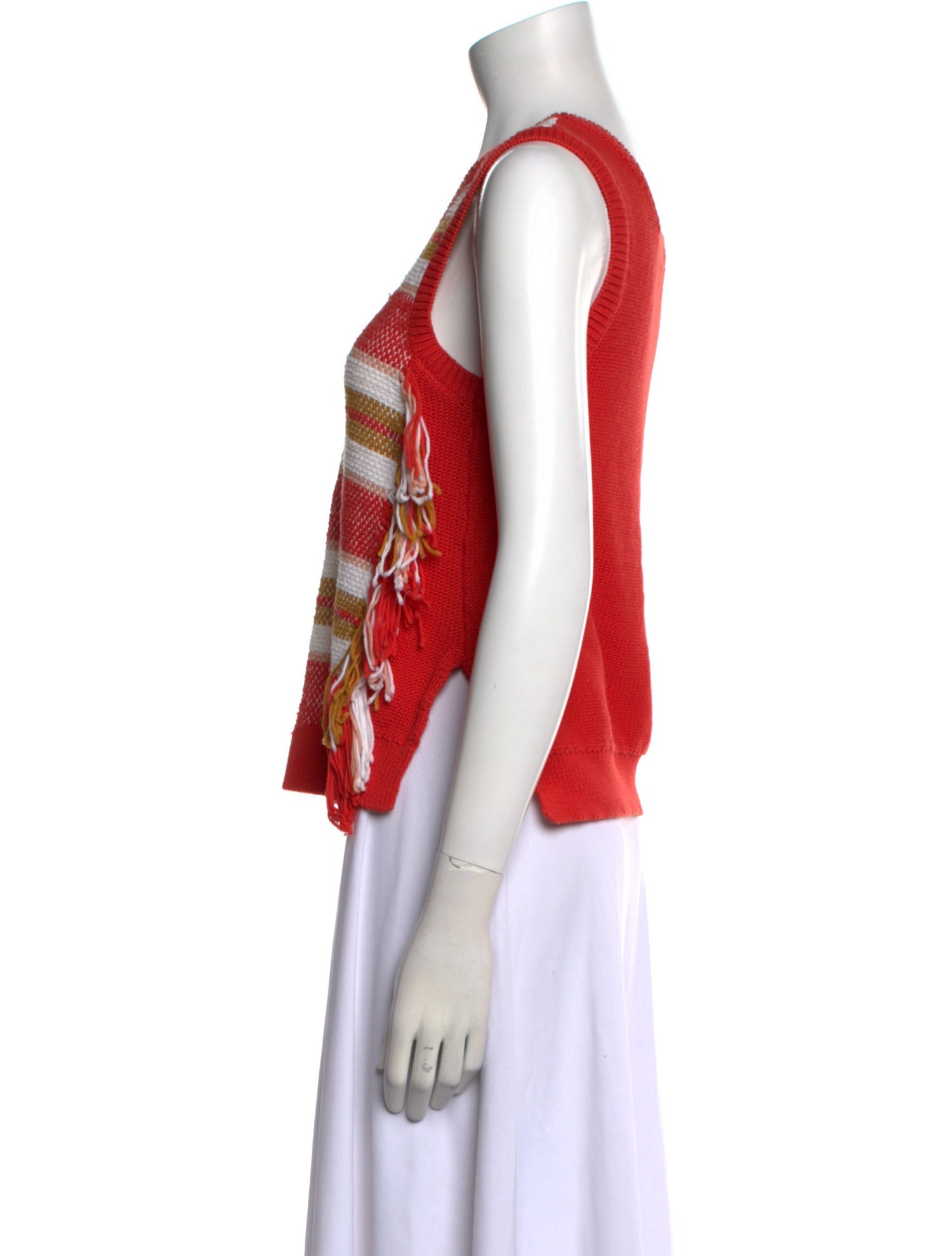 Derek Lam 10 Crosby Striped Scoop Neck Top