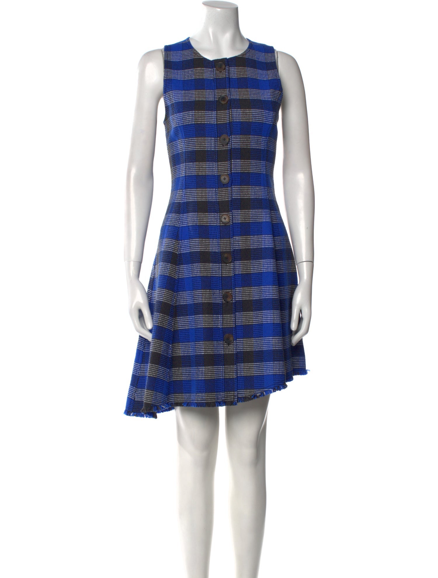 Derek Lam 10 Crosby Plaid Print Knee-Length Dress w/ Tags