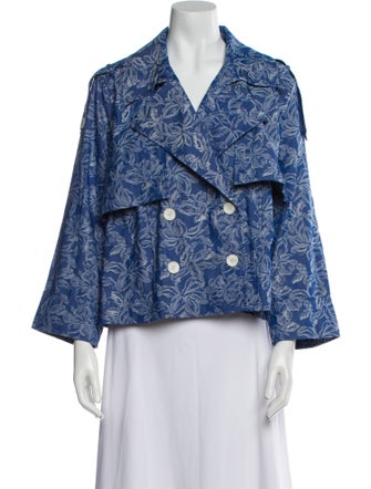 Derek Lam 10 Crosby Tweed Pattern Denim Jacket