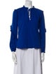 Derek Lam 10 Crosby Mock Neck Long Sleeve Blouse