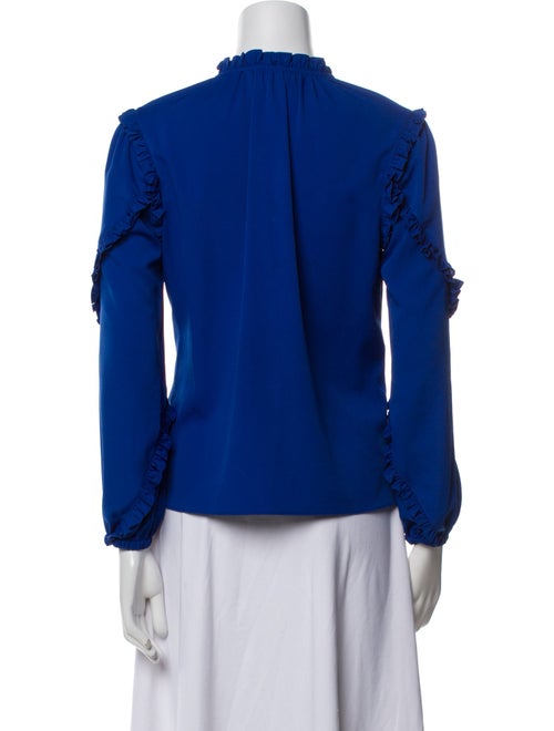 Derek Lam 10 Crosby Mock Neck Long Sleeve Blouse