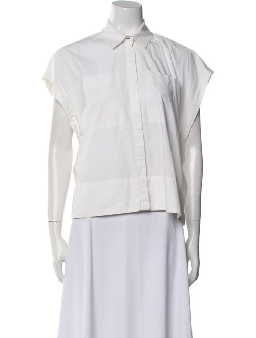 Derek Lam 10 Crosby Short Sleeve Button-Up Top