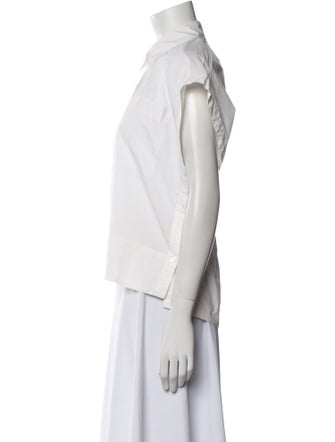 Derek Lam 10 Crosby Short Sleeve Button-Up Top