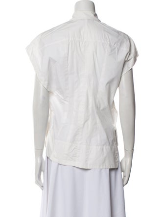 Derek Lam 10 Crosby Short Sleeve Button-Up Top