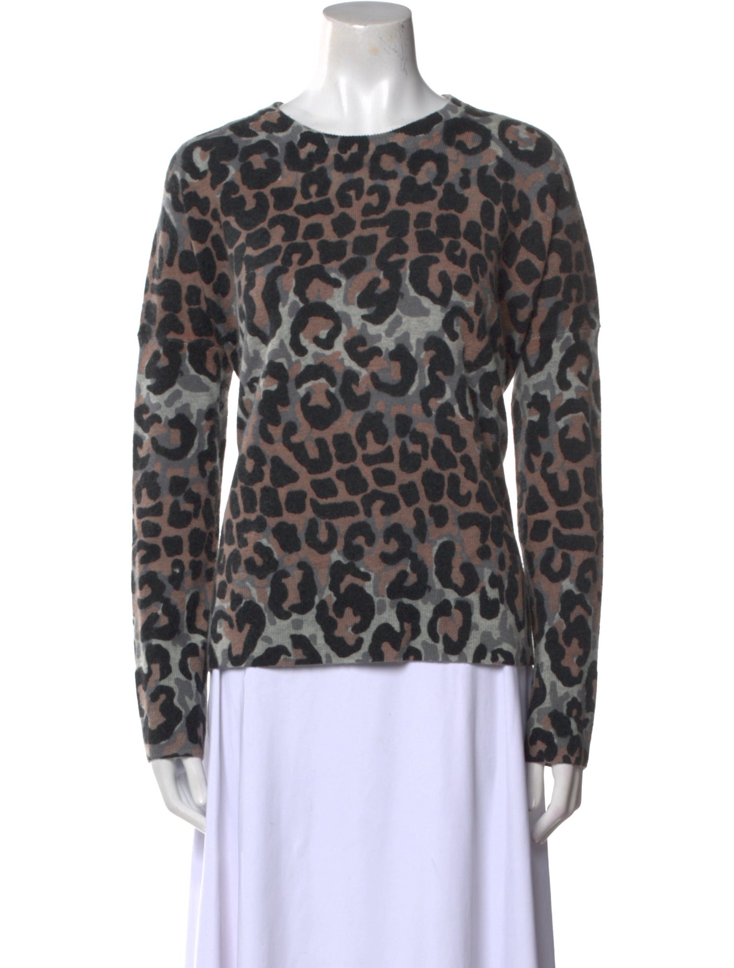 Derek Lam 10 Crosby Wool Animal Print Sweater