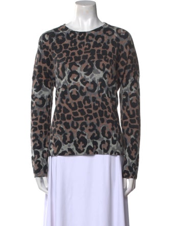 Derek Lam 10 Crosby Wool Animal Print Sweater