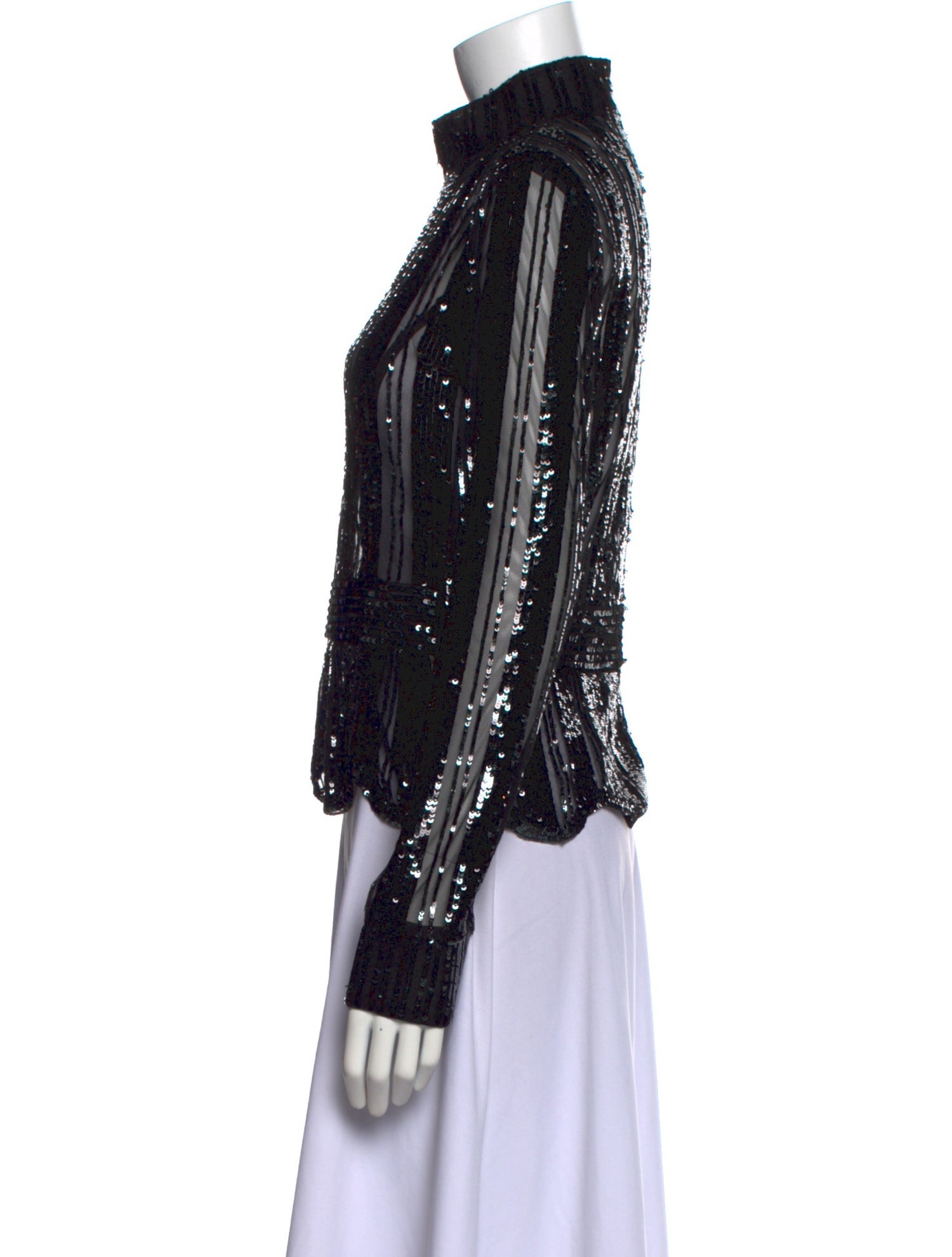 Derek Lam 10 Crosby Sequin Mock Neck Blouse