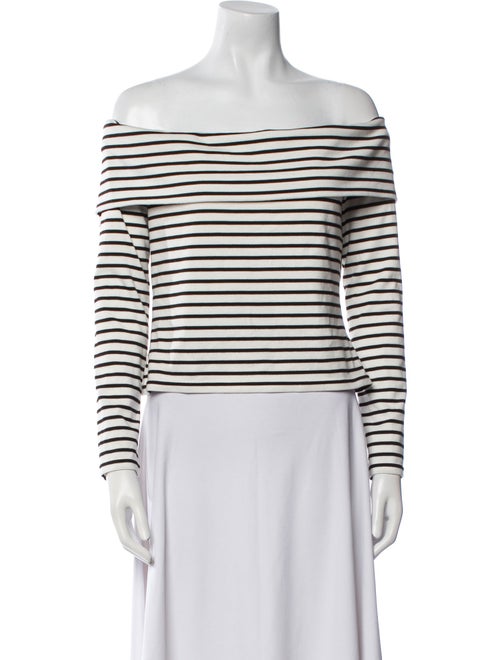 Derek Lam 10 Crosby Striped Off-The-Shoulder Top