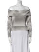 Derek Lam 10 Crosby Striped Off-The-Shoulder Top