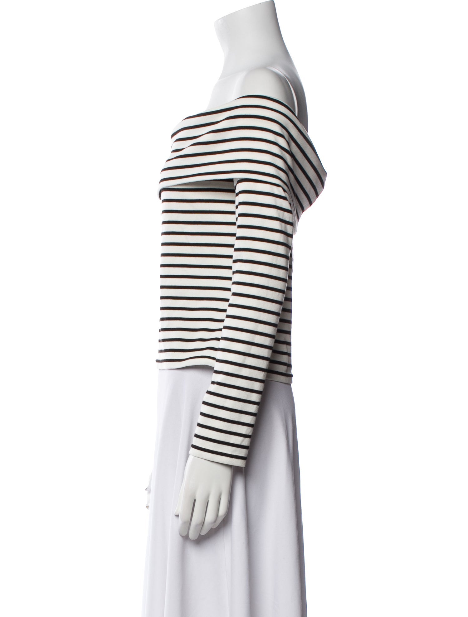 Derek Lam 10 Crosby Striped Off-The-Shoulder Top