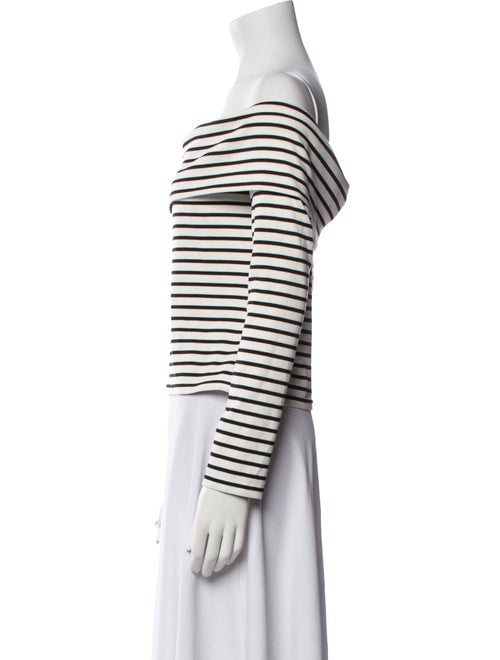 Derek Lam 10 Crosby Striped Off-The-Shoulder Top