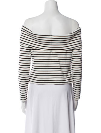 Derek Lam 10 Crosby Striped Off-The-Shoulder Top