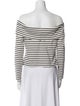 Derek Lam 10 Crosby Striped Off-The-Shoulder Top