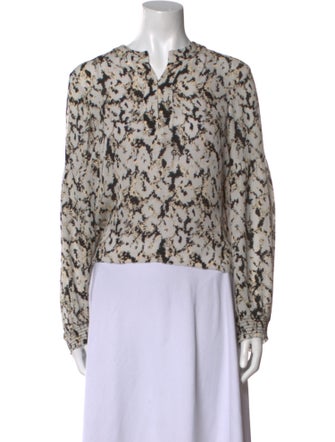 Derek Lam 10 Crosby Silk Tie-Dye Print Blouse