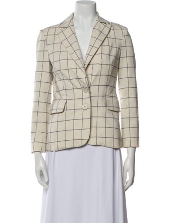 Derek Lam 10 Crosby Plaid Print Blazer