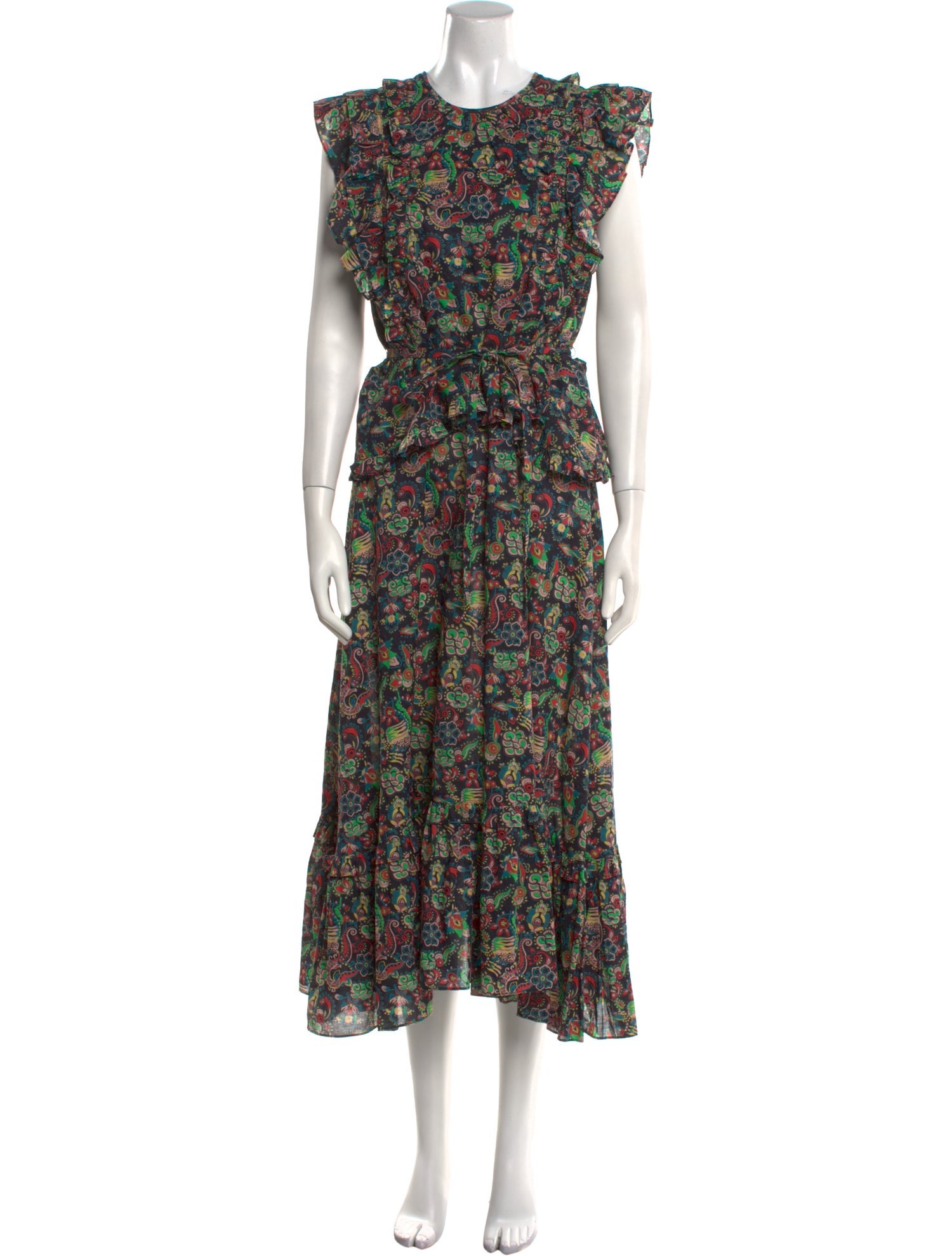 Derek Lam 10 Crosby Floral Print Long Dress