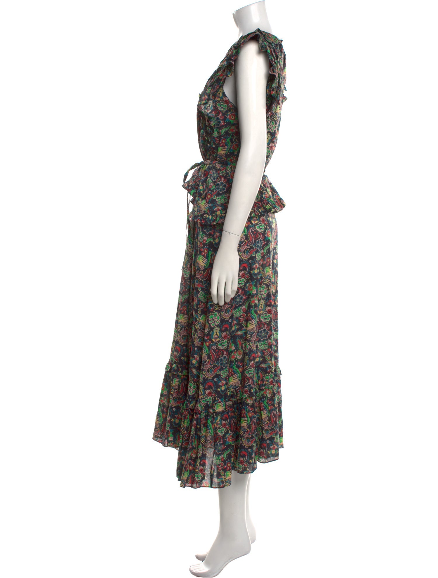 Derek Lam 10 Crosby Floral Print Long Dress